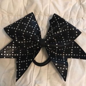 black rhinestoned bow